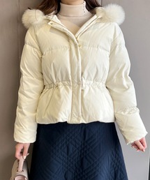 ファー付きショートダウン