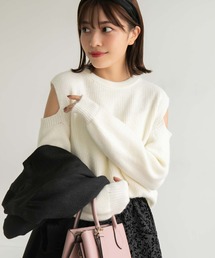 オープンショルダーニット