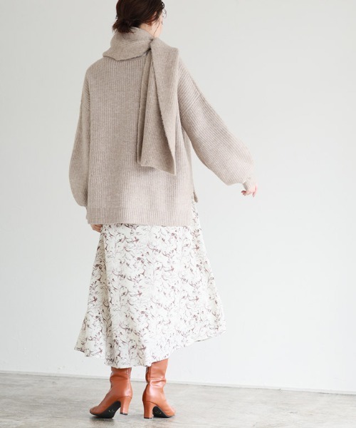 Pierrot（ピエロ）の「ふんわりウォッシャブルマフラー（マフラー・レディース・ベージュ系その他/グレー系その他/アイボリー・FREE）」の9枚目の写真