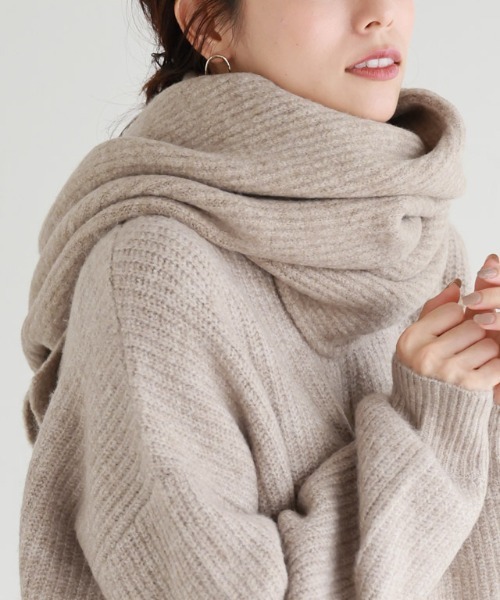Pierrot（ピエロ）の「ふんわりウォッシャブルマフラー（マフラー・レディース・ベージュ系その他/グレー系その他/アイボリー・FREE）」の8枚目の写真