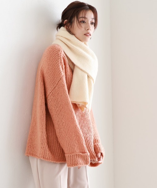 Pierrot（ピエロ）の「ふんわりウォッシャブルマフラー（マフラー・レディース・ベージュ系その他/グレー系その他/アイボリー・FREE）」の6枚目の写真