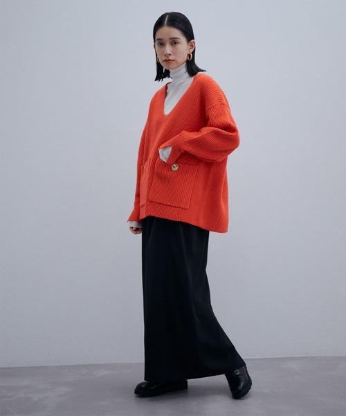 ADAM ET ROPE'（アダムエロペ）の「【サステナブル】アンチピリングミドルゲージプルオーバー（ニット/セーター・レディース・レッド/グレー系その他/キナリ・FREE）」の11枚目の写真