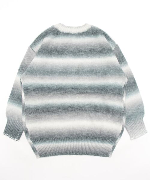 axes femme(アクシーズファム)の「モヘア風グラデーションニット(チュニック・レディース・グレー/ミント/ピンク・FREE)」の4枚目の写真
