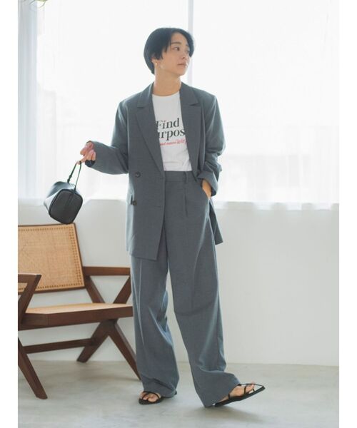 Ungrid（アングリッド）の「センタープレスルーズパンツ（その他パンツ・レディース・ベージュ/グレー/オレンジ・SMALL/MEDIUM）」の10枚目の写真