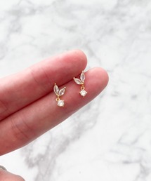 YU-KA : CZ ハートデザインミニピアス