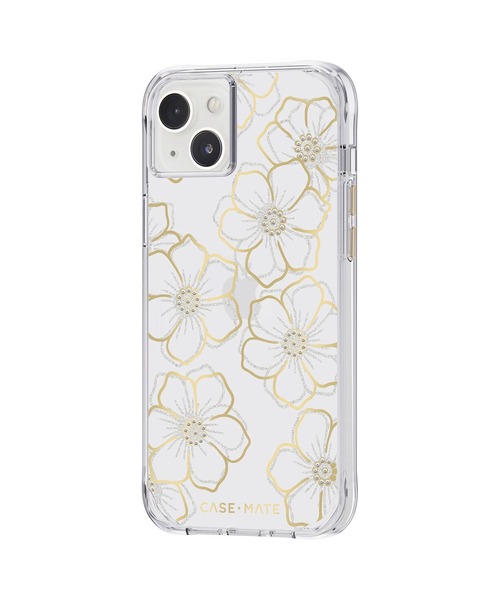 Case-Mate（ケースメイト）の「iPhone14 Case-Mate Floral Gems 3.0m落下耐衝撃・抗菌・リサイクル素材（スマホケース/カバー・レディース・シルバー×ゴールド・ONE SIZE）」の3枚目の写真