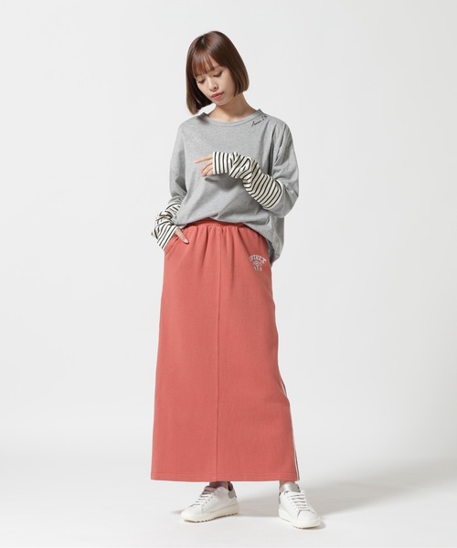 AVIREX（アヴィレックス）の「≪WEB&DEPOT限定≫SWEAT PATCH SKIRT/ スウェットパッチスカート（スカート・レディース・ブラック/グリーン/ピンク・F）」の5枚目の写真