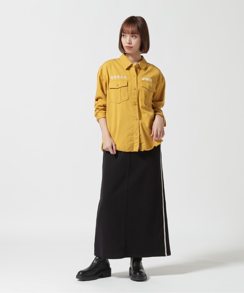 AVIREX（アヴィレックス）の「≪WEB&DEPOT限定≫SWEAT PATCH SKIRT/ スウェットパッチスカート（スカート・レディース・ブラック/グリーン/ピンク・F）」の7枚目の写真
