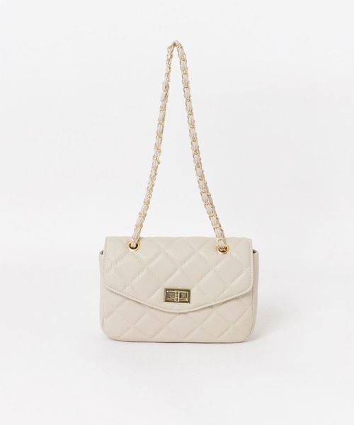 RODE SKO(ロデスコ)の「キルティングチェーンショルダーバッグ(ショルダーバッグ・レディース・オフホワイト/ブラック/シルバー/レッド・ONE)」の13枚目の写真