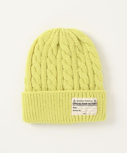 OFFICIAL TEAM(オフィシャルチーム)の「STANDARD KNIT CAP(ニットキャップ/ビーニー・キッズ・イエロー/ブラック/レッド/グリーン/ネイビー/チャコールグレー・S)」の5枚目の写真