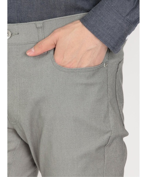TAKA-Q（タカキュー）の「クロス ストレッチ 抗菌防臭 UV スリム 5ポケット パンツ ツイルグレー メンズ（その他パンツ・メンズ・グレー・2S/MEDIUM/S/LARGE/X-LARGE）」の7枚目の写真
