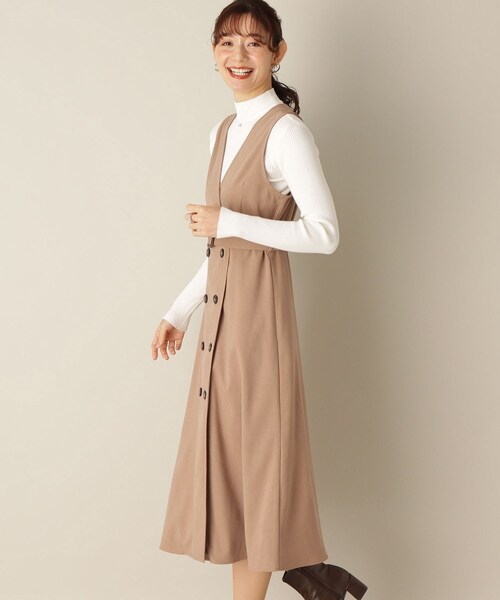 ITS'DEMO（イッツデモ）の「【トレンチ風/ウエスト高め/美シルエット】サンディングジャンスカ（スカート・レディース・ライトグレー/オリーブ/ベージュ・00）」の17枚目の写真