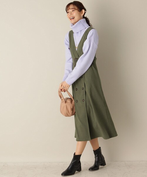 ITS'DEMO（イッツデモ）の「【トレンチ風/ウエスト高め/美シルエット】サンディングジャンスカ（スカート・レディース・ライトグレー/オリーブ/ベージュ・00）」の19枚目の写真