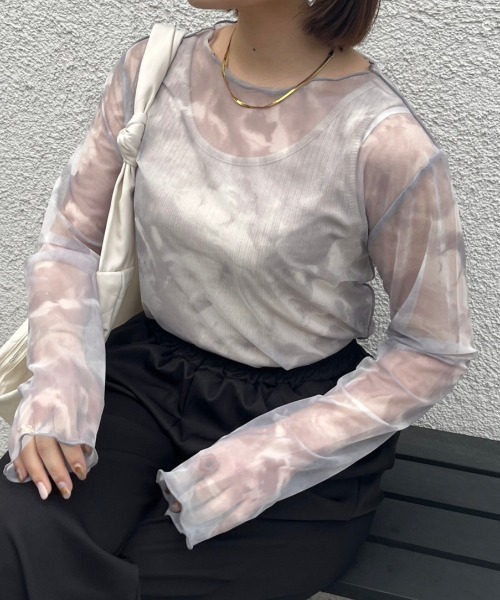 nemne store(ネンネストア)の「【低身長用サイズあり】総柄アソートシアープルオーバー(Tシャツ/カットソー・レディース・ブルー/グレー/イエロー/ピンク・SMALL/MEDIUM)」の16枚目の写真