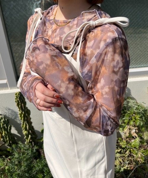 nemne store(ネンネストア)の「【低身長用サイズあり】総柄アソートシアープルオーバー(Tシャツ/カットソー・レディース・ブルー/グレー/イエロー/ピンク・SMALL/MEDIUM)」の13枚目の写真