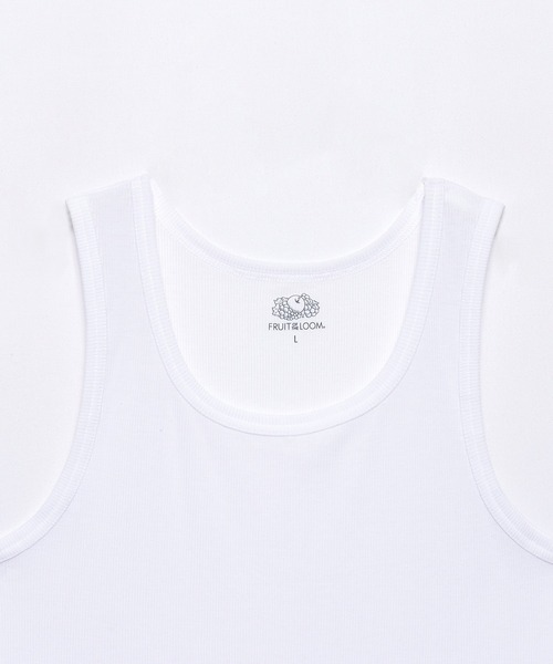 FRUIT OF THE LOOM(フルーツオブザルーム)の「FRUIT OF THE LOOM リブタンクトップ3Pパック/無地/3枚セット/フルーツオブザルーム(タンクトップ・メンズ・ホワイト/ブラック/グレー・M/L/XL)」の7枚目の写真