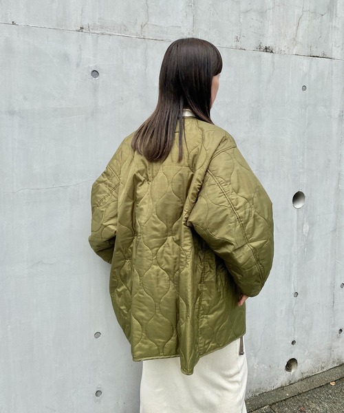 y/m by RIKA（イムバイリカ）の「M65ライナーキルトコート（その他アウター・レディース・カーキ/ベージュ/ブラック・FREE）」の10枚目の写真