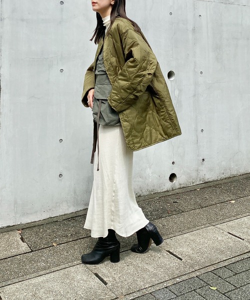 y/m by RIKA（イムバイリカ）の「M65ライナーキルトコート（その他アウター・レディース・カーキ/ベージュ/ブラック・FREE）」の12枚目の写真