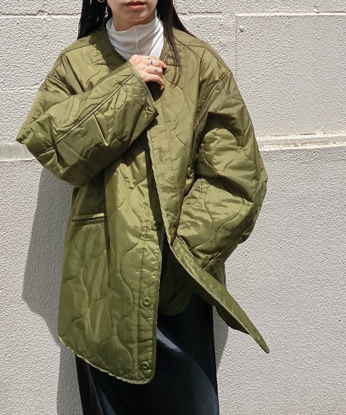 y/m by RIKA（イムバイリカ）の「M65ライナーキルトコート（その他アウター・レディース・カーキ/ベージュ/ブラック・FREE）」の5枚目の写真