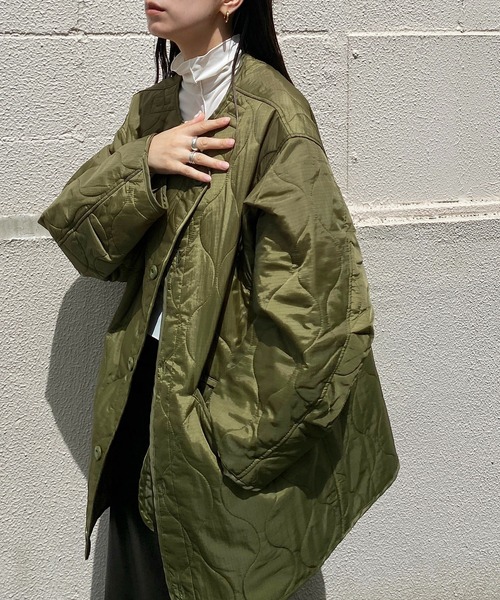 y/m by RIKA（イムバイリカ）の「M65ライナーキルトコート（その他アウター・レディース・カーキ/ベージュ/ブラック・FREE）」の11枚目の写真
