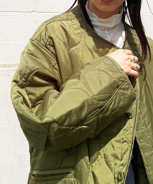 y/m by RIKA（イムバイリカ）の「M65ライナーキルトコート（その他アウター・レディース・カーキ/ベージュ/ブラック・FREE）」の17枚目の写真