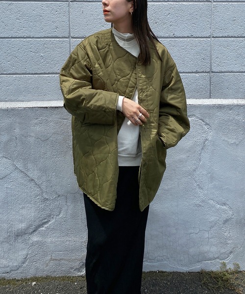 y/m by RIKA（イムバイリカ）の「M65ライナーキルトコート（その他アウター・レディース・カーキ/ベージュ/ブラック・FREE）」の9枚目の写真