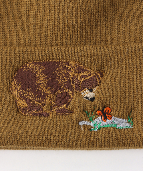 The Good Company(ザグッドカンパニー)の「【THE GOOD COMPANY/ザグッドカンパニー】BEAR BEANIE(ニットキャップ/ビーニー・メンズ・キャメル/グリーン・FREE)」の6枚目の写真