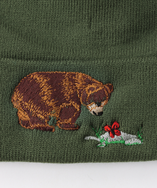 The Good Company(ザグッドカンパニー)の「【THE GOOD COMPANY/ザグッドカンパニー】BEAR BEANIE(ニットキャップ/ビーニー・メンズ・キャメル/グリーン・FREE)」の7枚目の写真