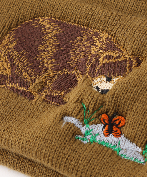 The Good Company(ザグッドカンパニー)の「【THE GOOD COMPANY/ザグッドカンパニー】BEAR BEANIE(ニットキャップ/ビーニー・メンズ・キャメル/グリーン・FREE)」の9枚目の写真