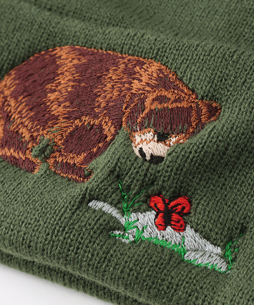 The Good Company(ザグッドカンパニー)の「【THE GOOD COMPANY/ザグッドカンパニー】BEAR BEANIE(ニットキャップ/ビーニー・メンズ・キャメル/グリーン・FREE)」の10枚目の写真