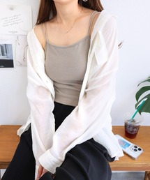 andme（アンドミー）の「フライス素材カップ付きキャミソールトップス（キャミソール）」