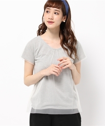 DISCOAT | 【Discoat】チュール重ね無地T(Tシャツ/カットソー)