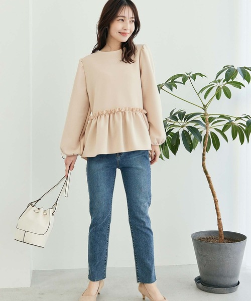fifth(フィフス)の「ドライスウェットペプラムプルオーバー(Tシャツ/カットソー・レディース・ネイビー/ベージュ/ブラック・M)」の20枚目の写真