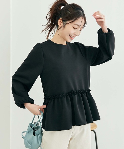 fifth(フィフス)の「ドライスウェットペプラムプルオーバー(Tシャツ/カットソー・レディース・ネイビー/ベージュ/ブラック・M)」の22枚目の写真