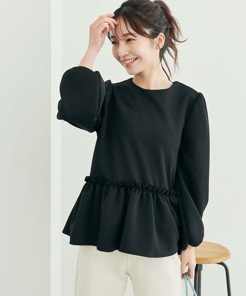 fifth(フィフス)の「ドライスウェットペプラムプルオーバー(Tシャツ/カットソー・レディース・ネイビー/ベージュ/ブラック・M)」の18枚目の写真