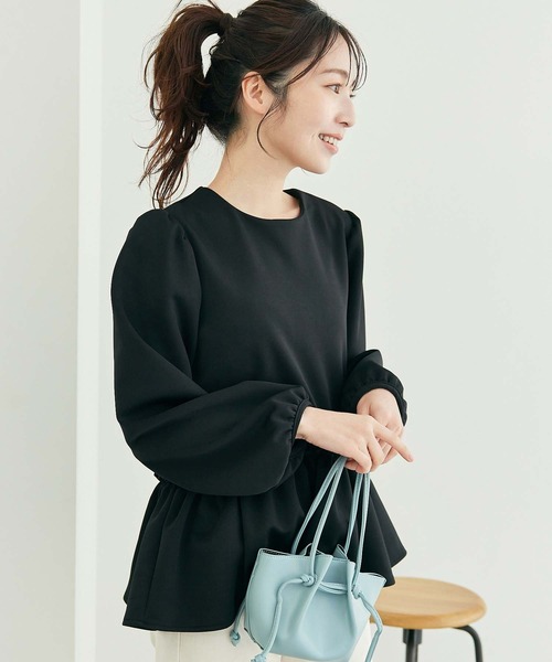 fifth(フィフス)の「ドライスウェットペプラムプルオーバー(Tシャツ/カットソー・レディース・ネイビー/ベージュ/ブラック・M)」の14枚目の写真