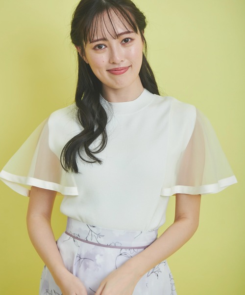 NOELA(ノエラ)の「シースルーニット(ニット/セーター・レディース・オフホワイト/ブラック/イエロー・フリー)」の1枚目の写真
