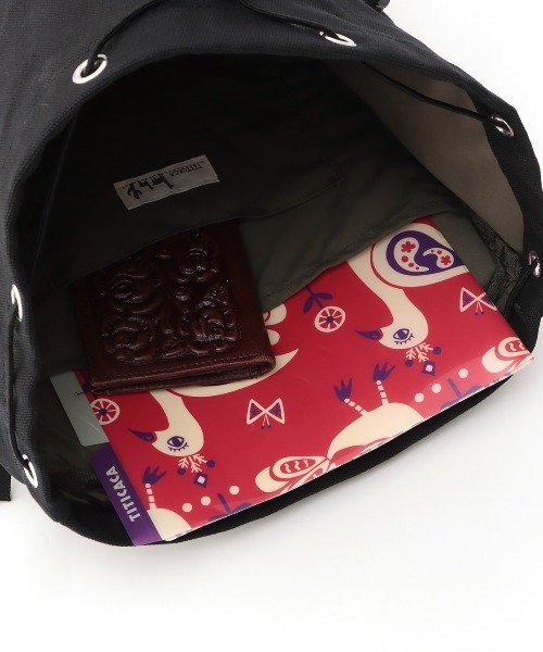 KAPITAL キャピタル リネンキャンバス リュック ナチュラル 刺繍入り チチカカ（チチカカ）の「ネイティブ刺繍キャンバスリュック（バック