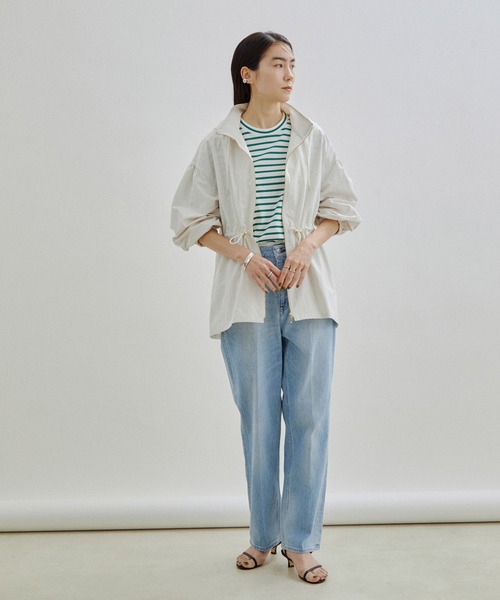 SALON adam et rope'（サロン アダム エ ロペ）の「【WEB・一部店舗限定】ドルマンスリーブTシャツ/無地・ボーダー（Tシャツ/カットソー・レディース・グリーン系その他/ブラック/ベージュ/オフホワイト・FREE）」の7枚目の写真