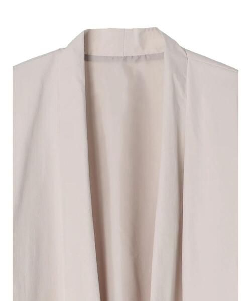 koe(コエ)の「ベンタイルノーカラーコート(ノーカラーコート・レディース・ライトベージュ/ネイビー・M)」の7枚目の写真