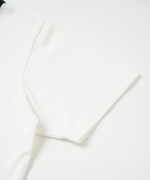 X-girl（エックスガール）の「FLOWER LOGO S/S RINGER CLASSIC TEE（Tシャツ/カットソー・レディース・ブルー/ブラック/ホワイト・S/M）」の9枚目の写真