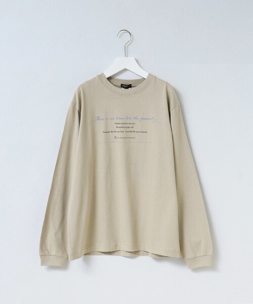 INDIVI(インディヴィ)の「【WORLD for the World】ロゴプリント ロンT(Tシャツ/カットソー・レディース・ライトベージュ/ブラック/ホワイト・05/13/38)」の3枚目の写真