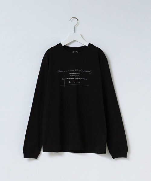 INDIVI(インディヴィ)の「【WORLD for the World】ロゴプリント ロンT(Tシャツ/カットソー・レディース・ライトベージュ/ブラック/ホワイト・05/13/38)」の2枚目の写真