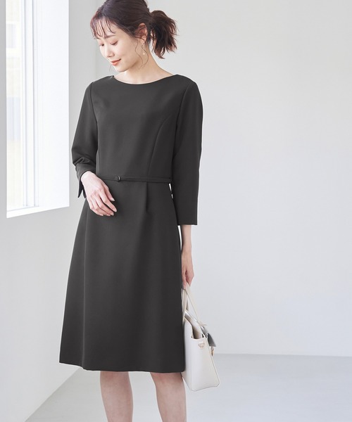 ROPE' PICNIC(ロペピクニック)の「【360°ウルトラストレッチ】セットアップ対応/9分丈ワンピース【一部店舗限定34-42サイズ】(ワンピース・レディース・ネイビー/ブラック/イエロー系その他3・36/38/40/42)」の4枚目の写真