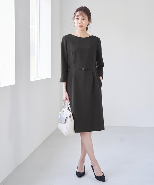 ROPE' PICNIC(ロペピクニック)の「【360°ウルトラストレッチ】セットアップ対応/9分丈ワンピース【一部店舗限定34-42サイズ】(ワンピース・レディース・ネイビー/ブラック/イエロー系その他3・36/38/40/42)」の5枚目の写真