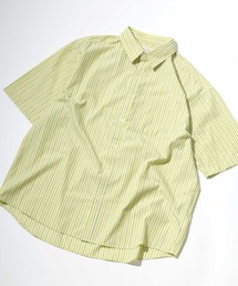 Salong hameu（サロン ハミュー）の「ストライプシャツ メンズ レディース/半袖レギュラーカラーシャツ（シャツ/ブラウス）」