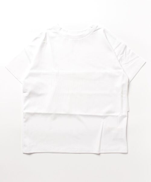 Q(キュー)の「異素材プリーツドッキングトップス(Tシャツ/カットソー・レディース・ベージュ/アイボリー/ブラック・MEDIUM)」の5枚目の写真