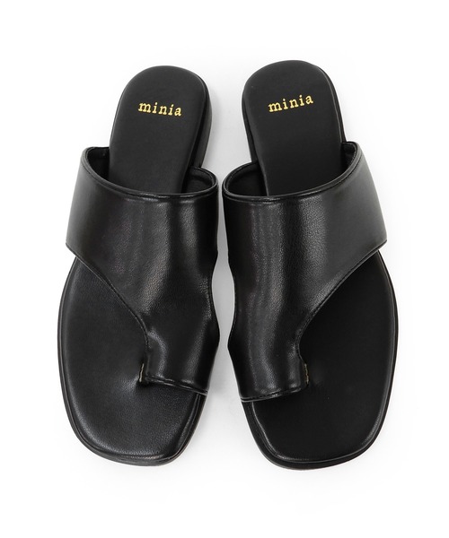 minia（ミニア）の「カバーアップトングサンダル（サンダル・レディース・ブラック/レオパード/ゼブラ/アイボリー・S/M/L/LL）」の10枚目の写真