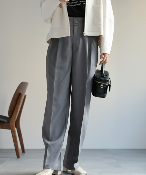 セール】ハイウエストタックスラックス（スラックス）｜sakishimatokyo