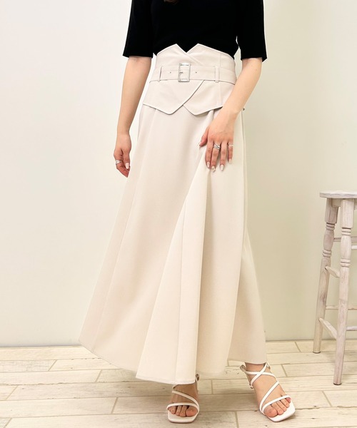 INGNI(イング)の「コルセットドッキングフレア/スカート(スカート・レディース・ライトグレー/ブラック/ライトベージュ・FREE)」の14枚目の写真
